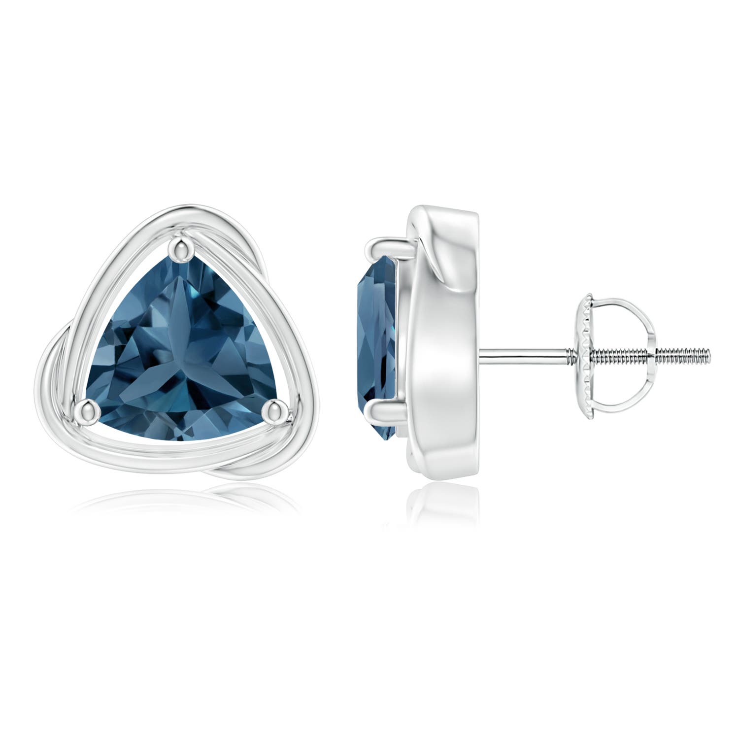 A - London Blue Topaz / 4.4 CT / 14 KT White Gold