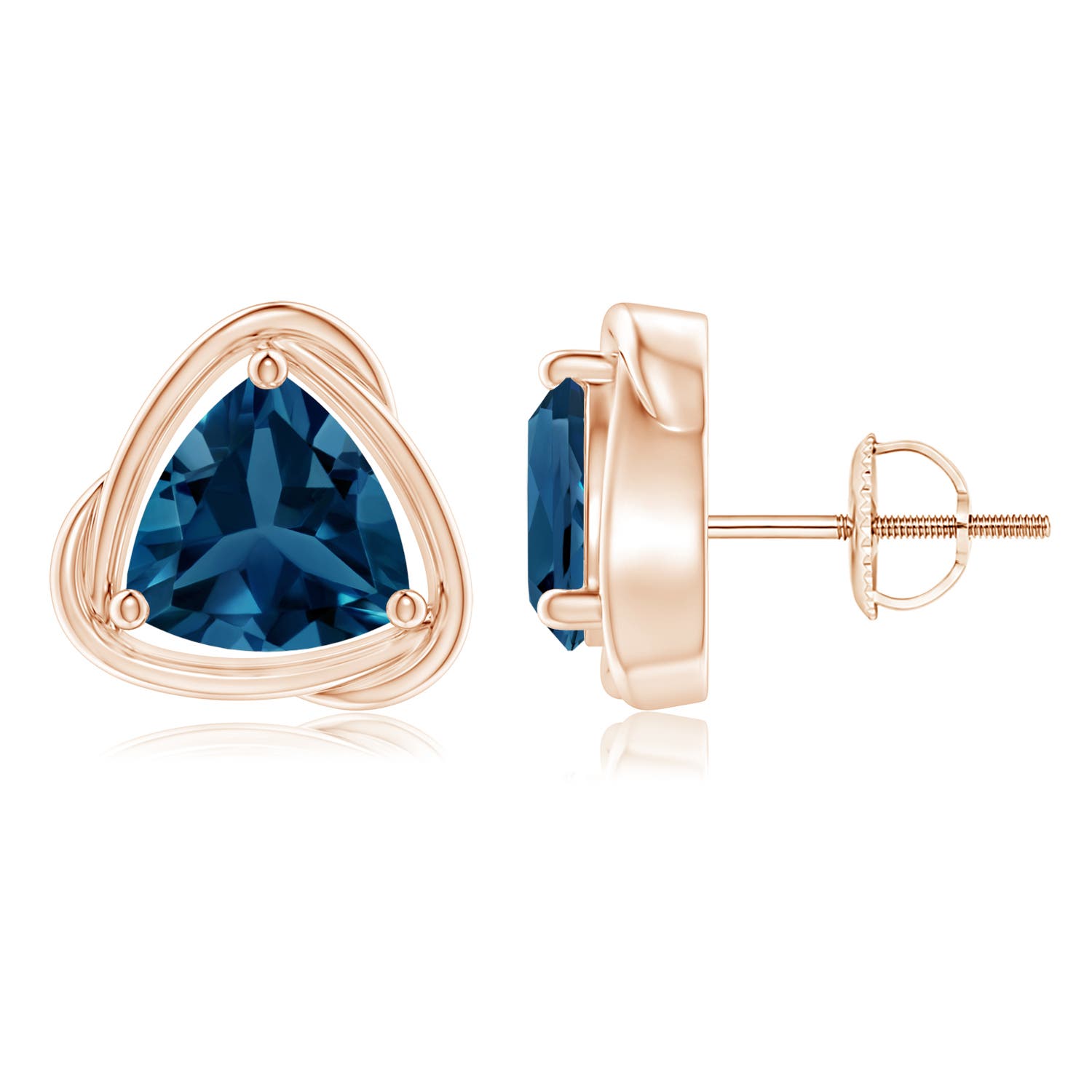 AAA - London Blue Topaz / 4.4 CT / 14 KT Rose Gold