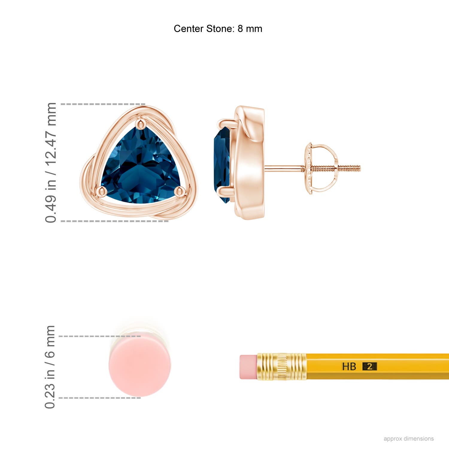 AAAA - London Blue Topaz / 4.4 CT / 14 KT Rose Gold