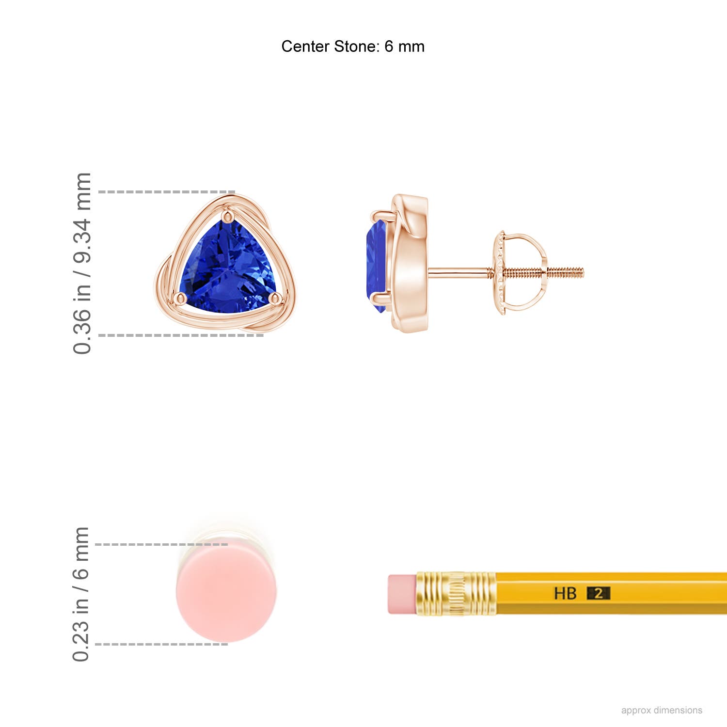 AAA - Tanzanite / 1.5 CT / 14 KT Rose Gold