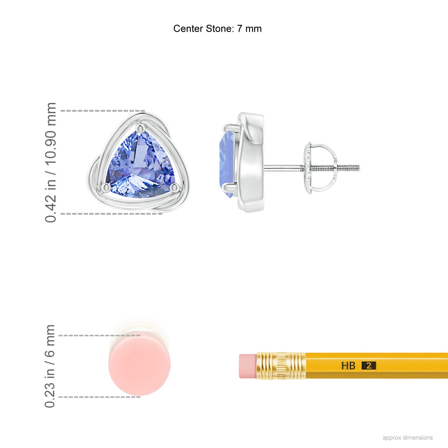 A - Tanzanite / 2.4 CT / 14 KT White Gold