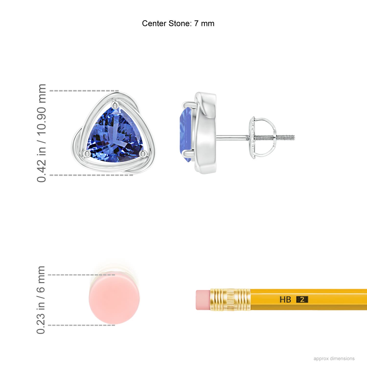 AA - Tanzanite / 2.4 CT / 14 KT White Gold