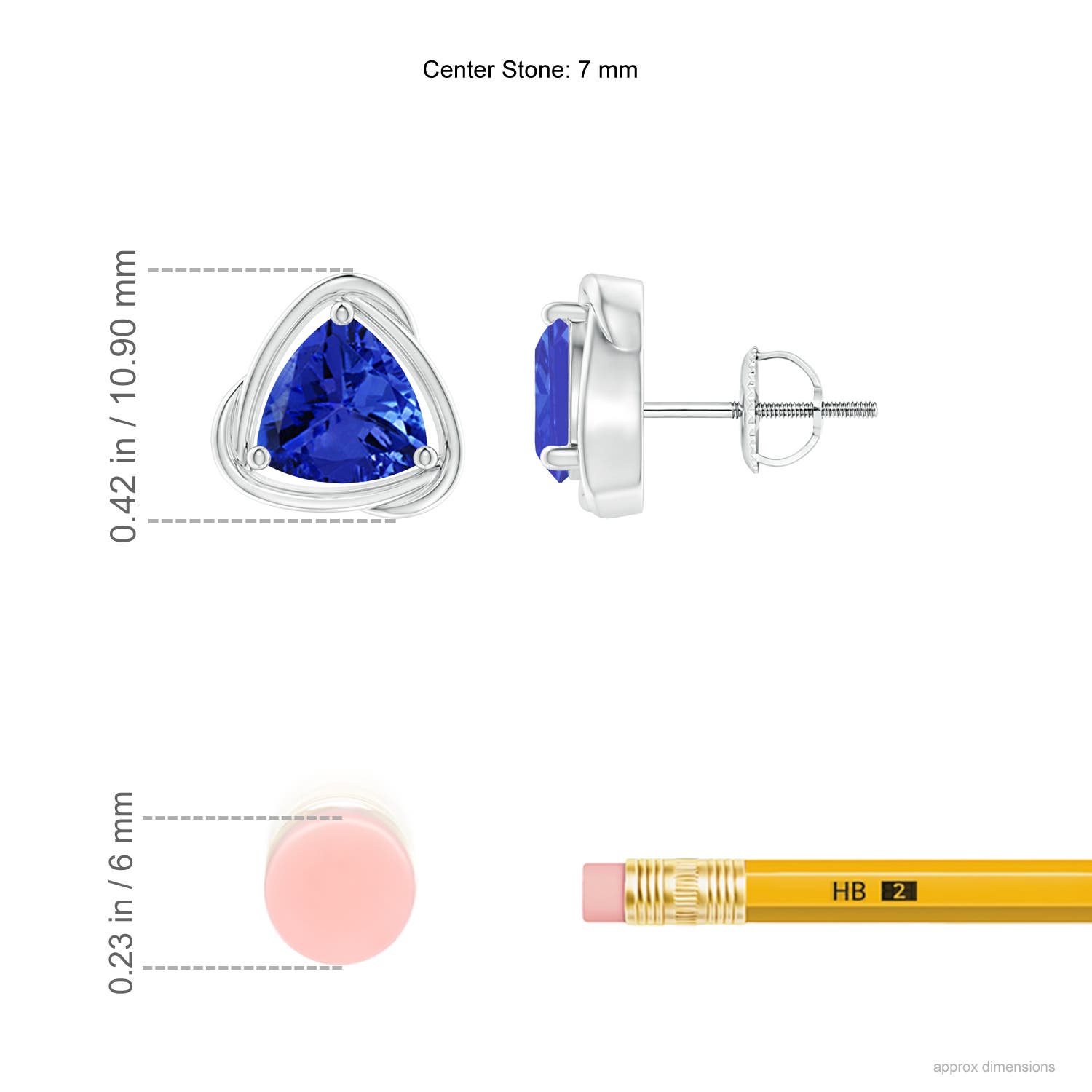 AAA - Tanzanite / 2.4 CT / 14 KT White Gold