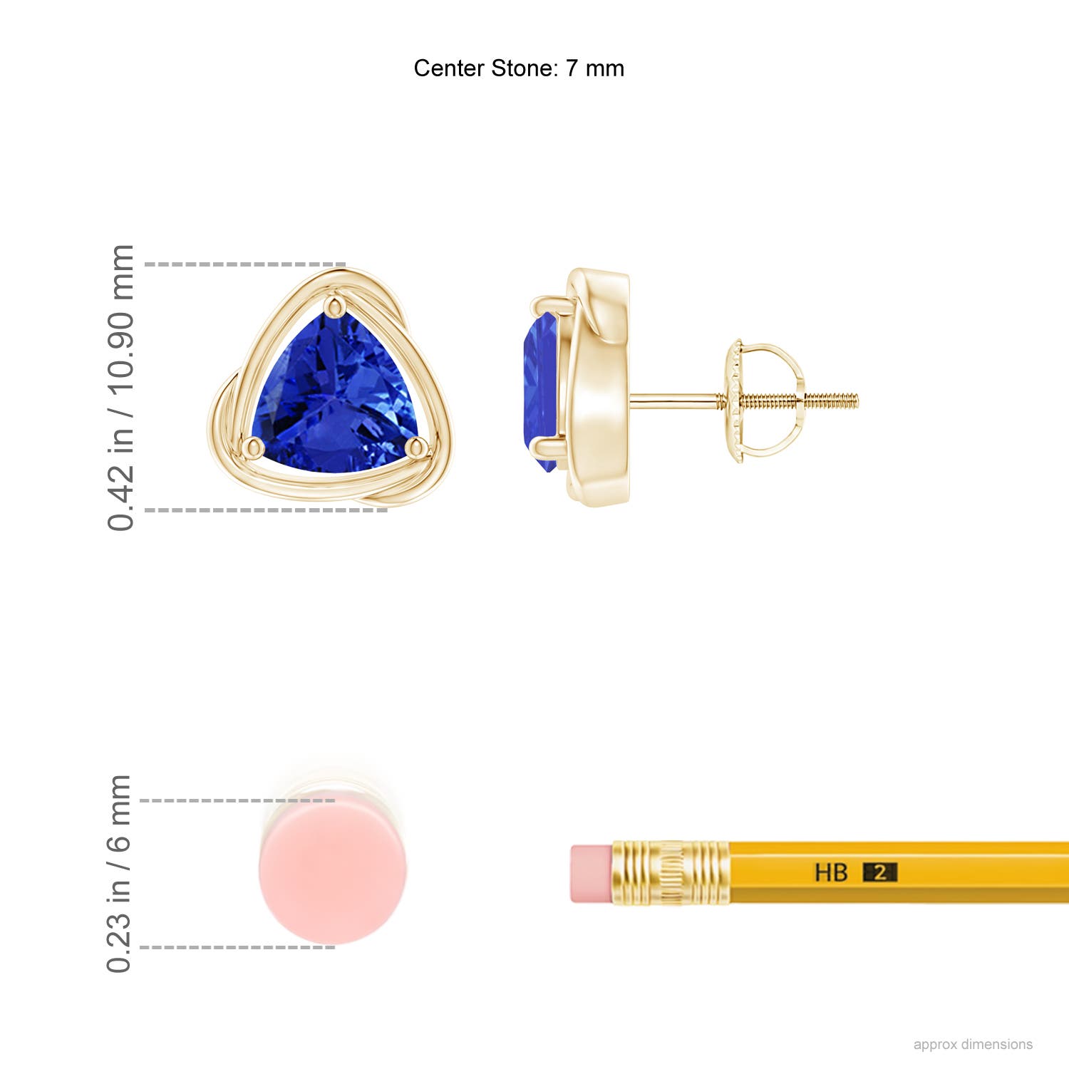 AAA - Tanzanite / 2.4 CT / 14 KT Yellow Gold