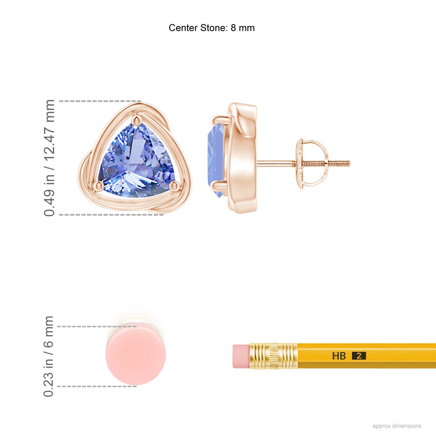 A - Tanzanite / 3.6 CT / 14 KT Rose Gold