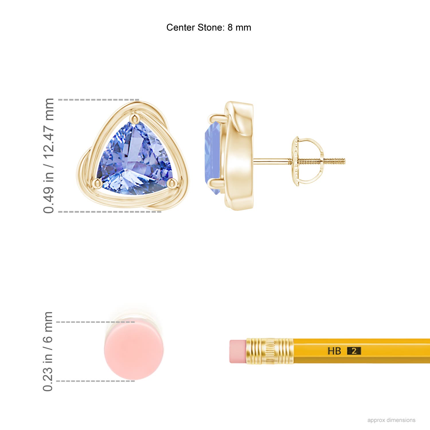 A - Tanzanite / 3.6 CT / 14 KT Yellow Gold