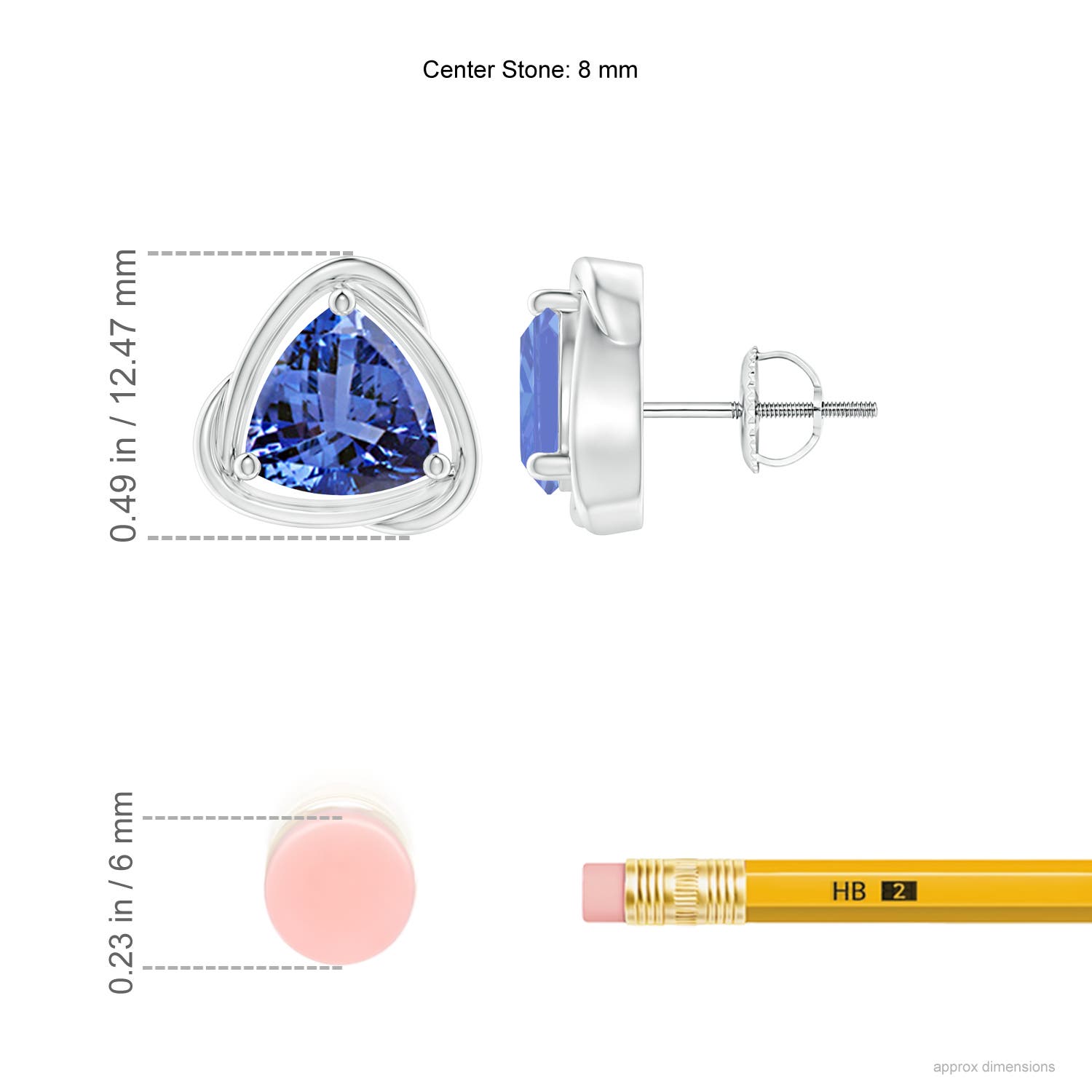 AA - Tanzanite / 3.6 CT / 14 KT White Gold