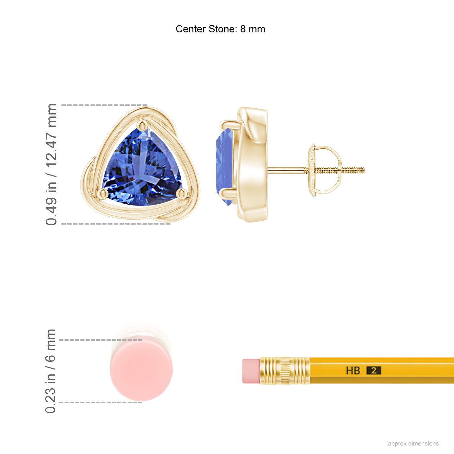 AA - Tanzanite / 3.6 CT / 14 KT Yellow Gold