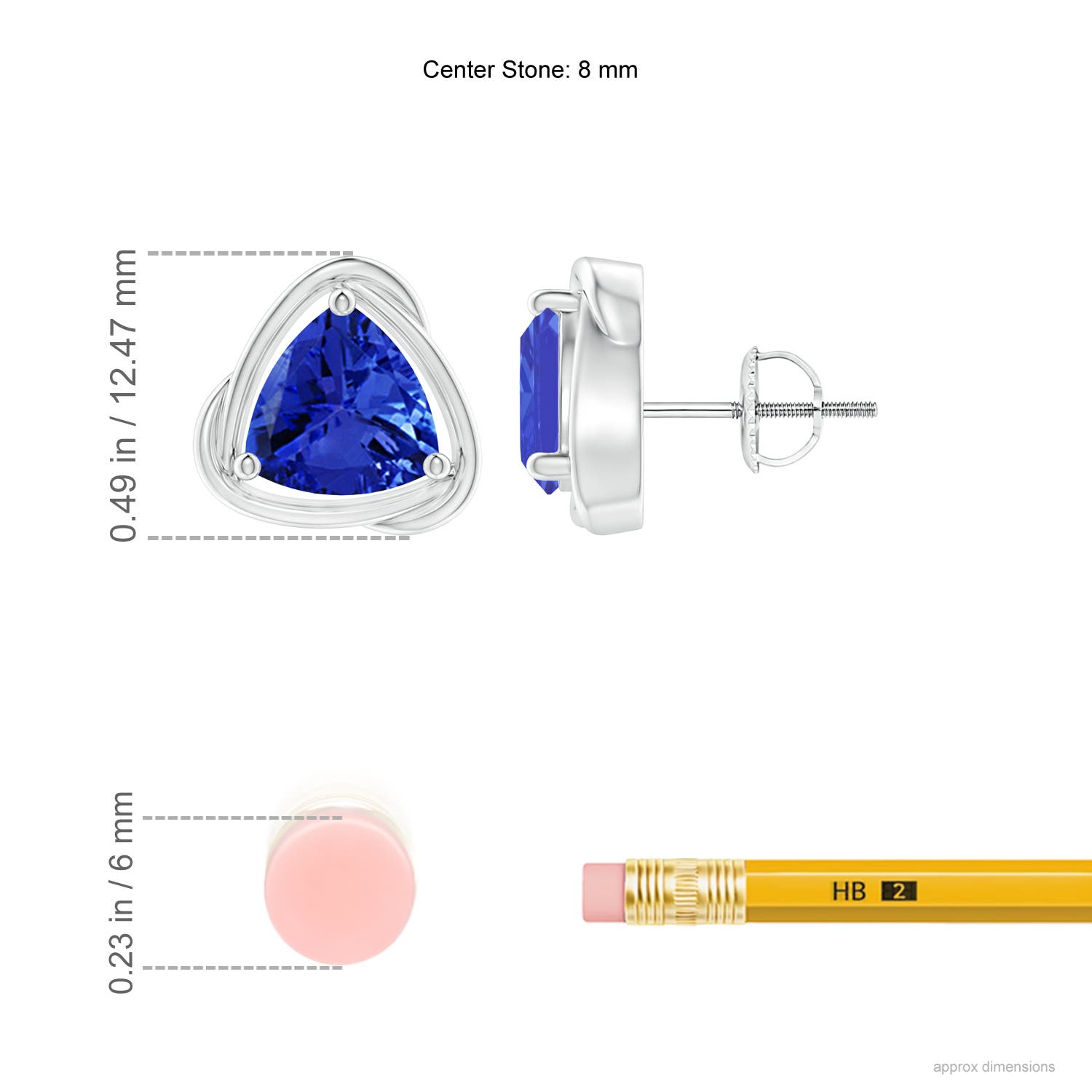 AAA - Tanzanite / 3.6 CT / 14 KT White Gold