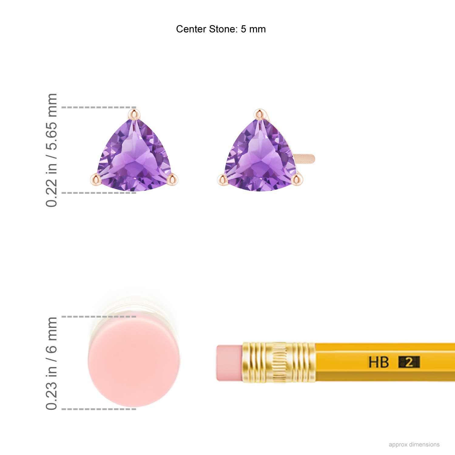 A - Amethyst / 0.8 CT / 14 KT Rose Gold