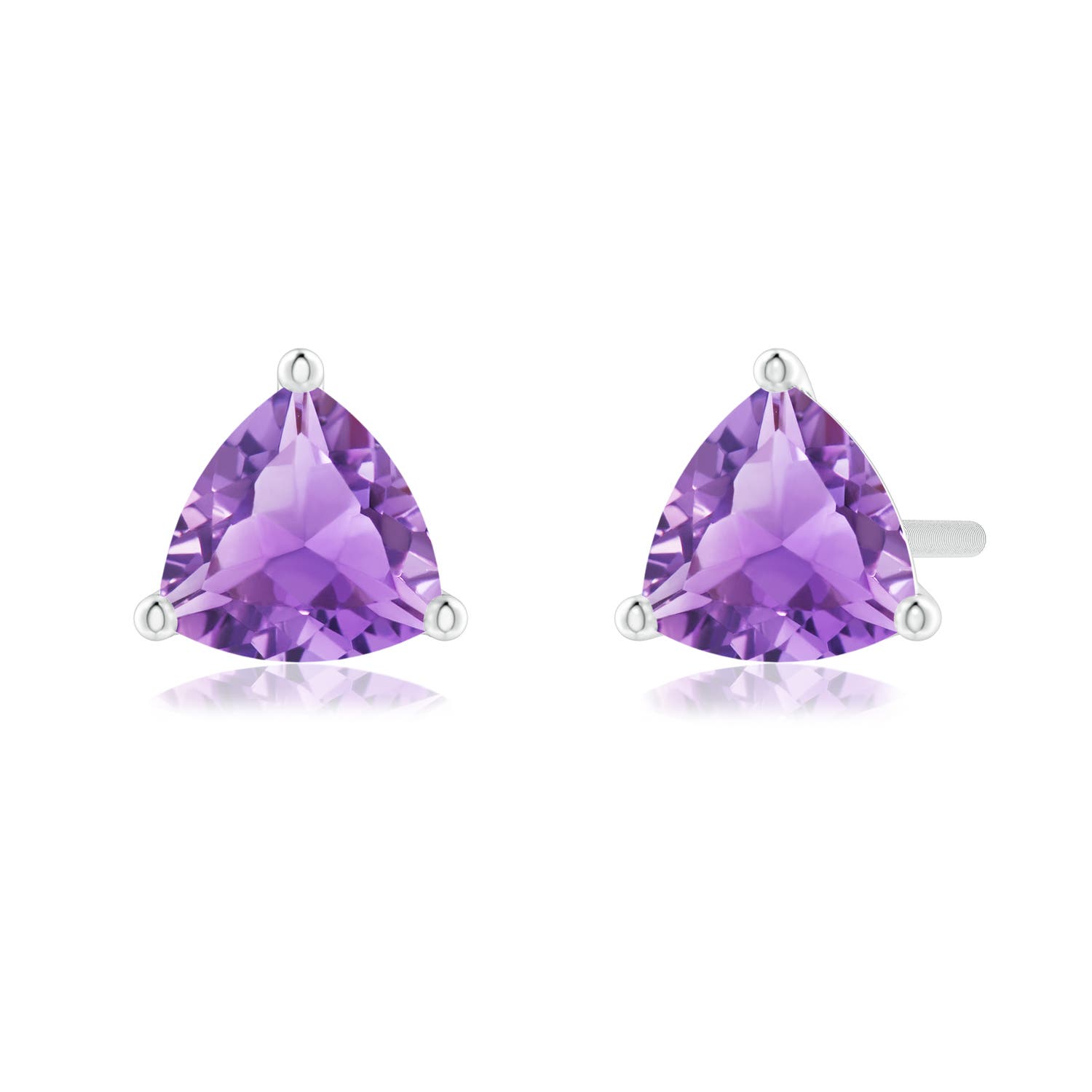 A - Amethyst / 0.8 CT / 14 KT White Gold