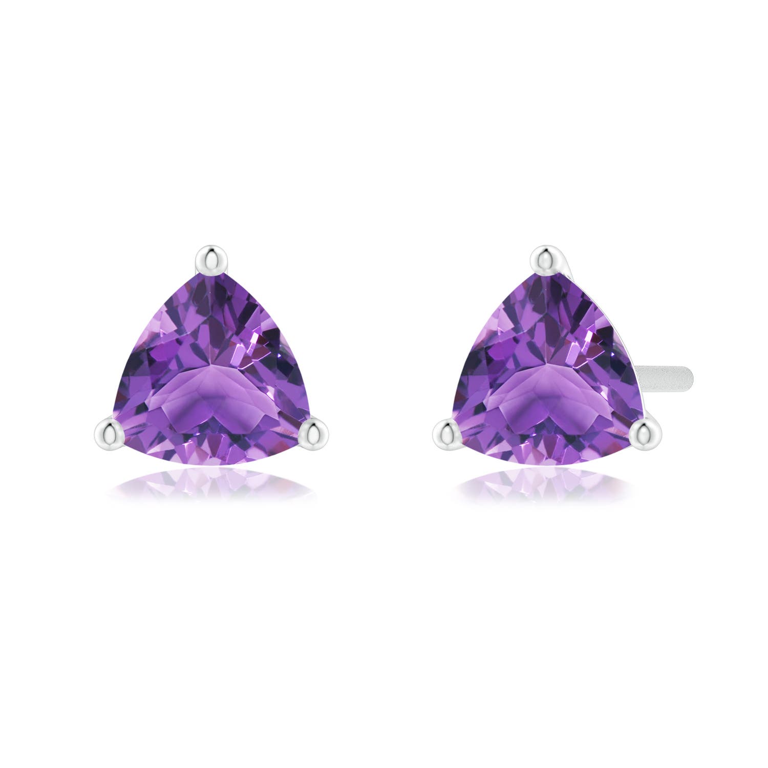 AA - Amethyst / 0.8 CT / 14 KT White Gold