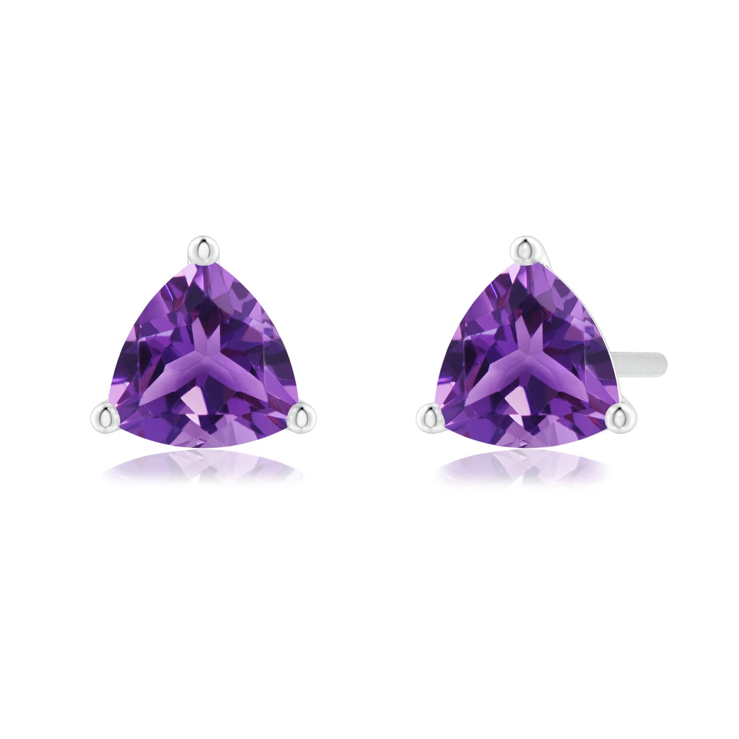 AAA - Amethyst / 0.8 CT / 14 KT White Gold