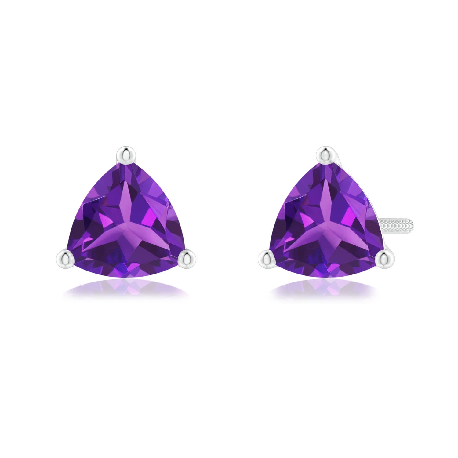 AAAA - Amethyst / 0.8 CT / 14 KT White Gold