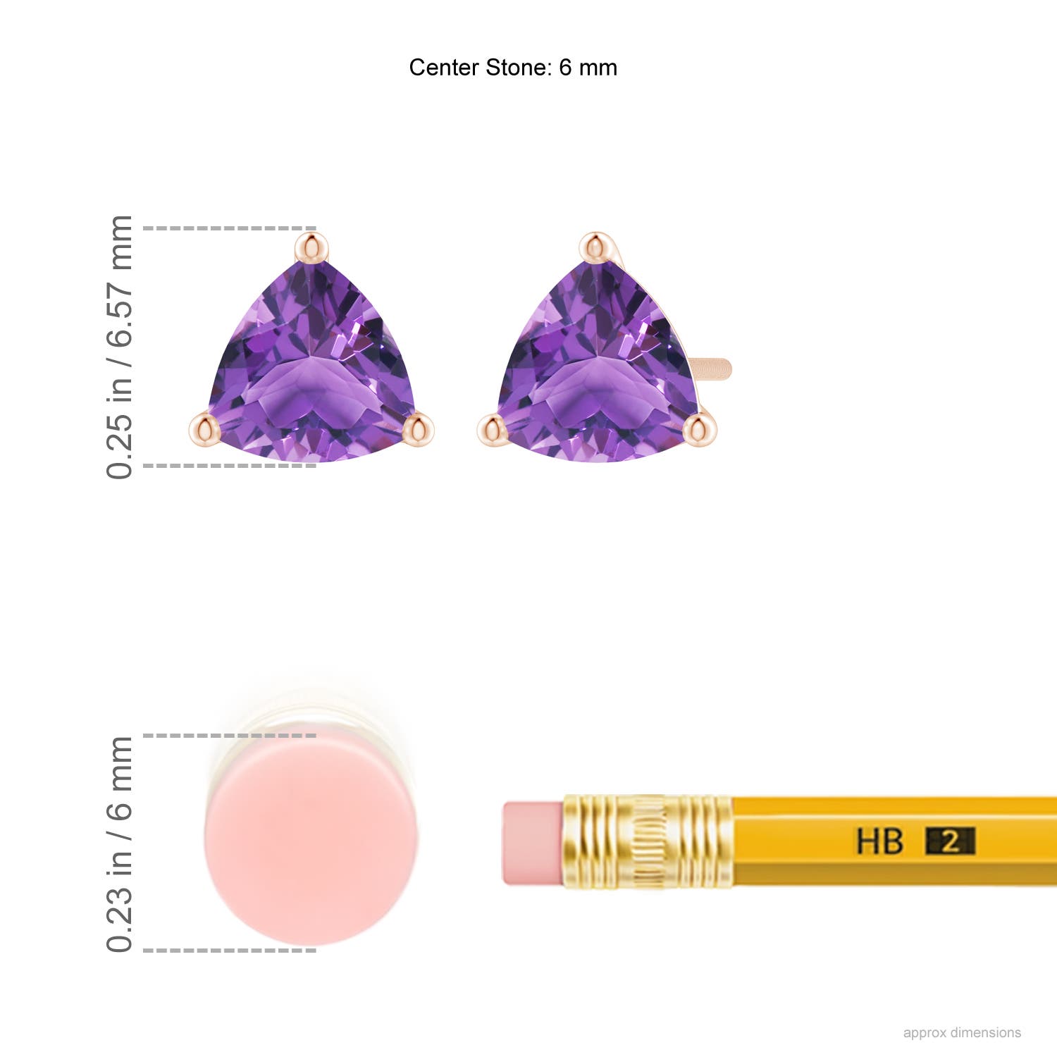 AA - Amethyst / 1.4 CT / 14 KT Rose Gold