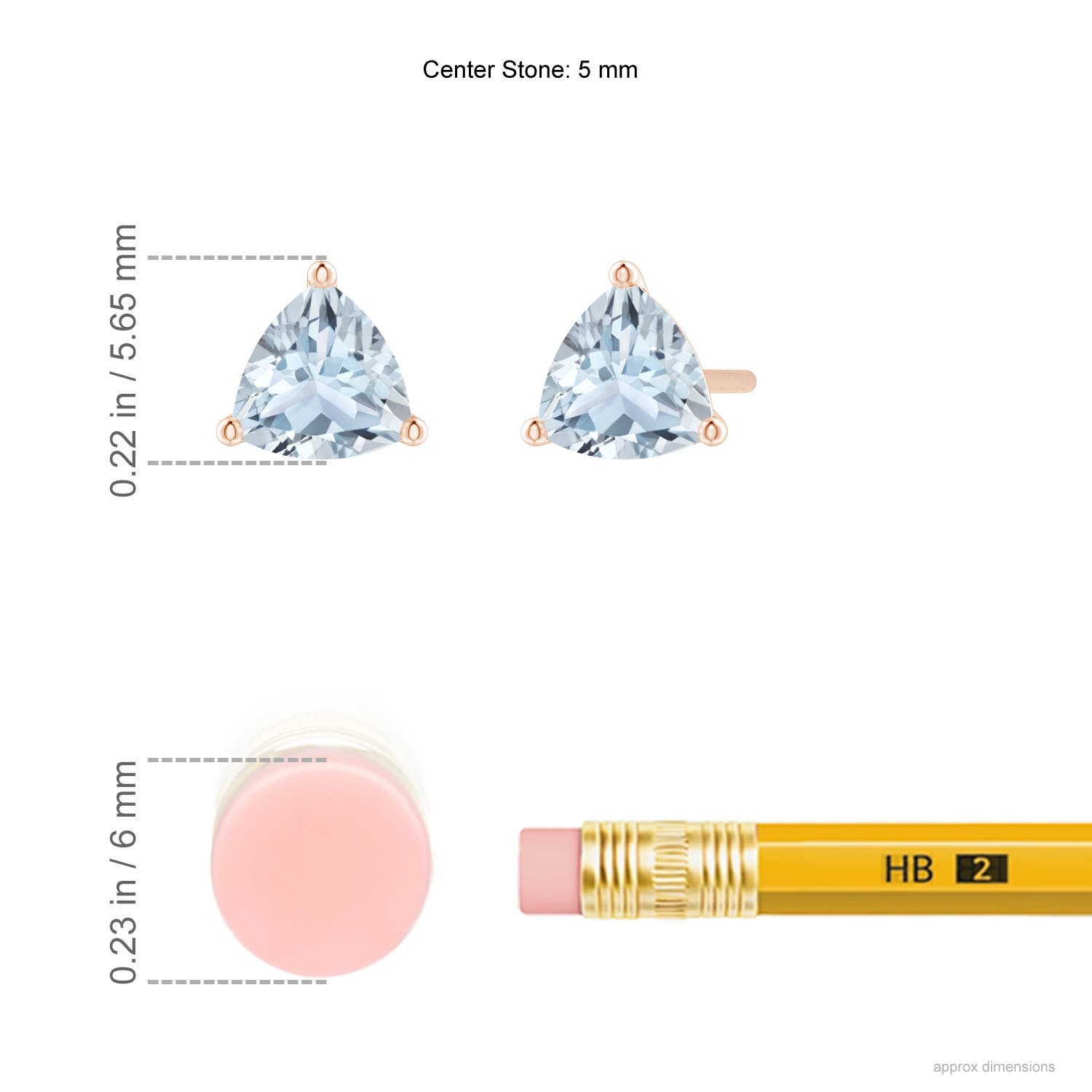 A - Aquamarine / 0.7 CT / 14 KT Rose Gold