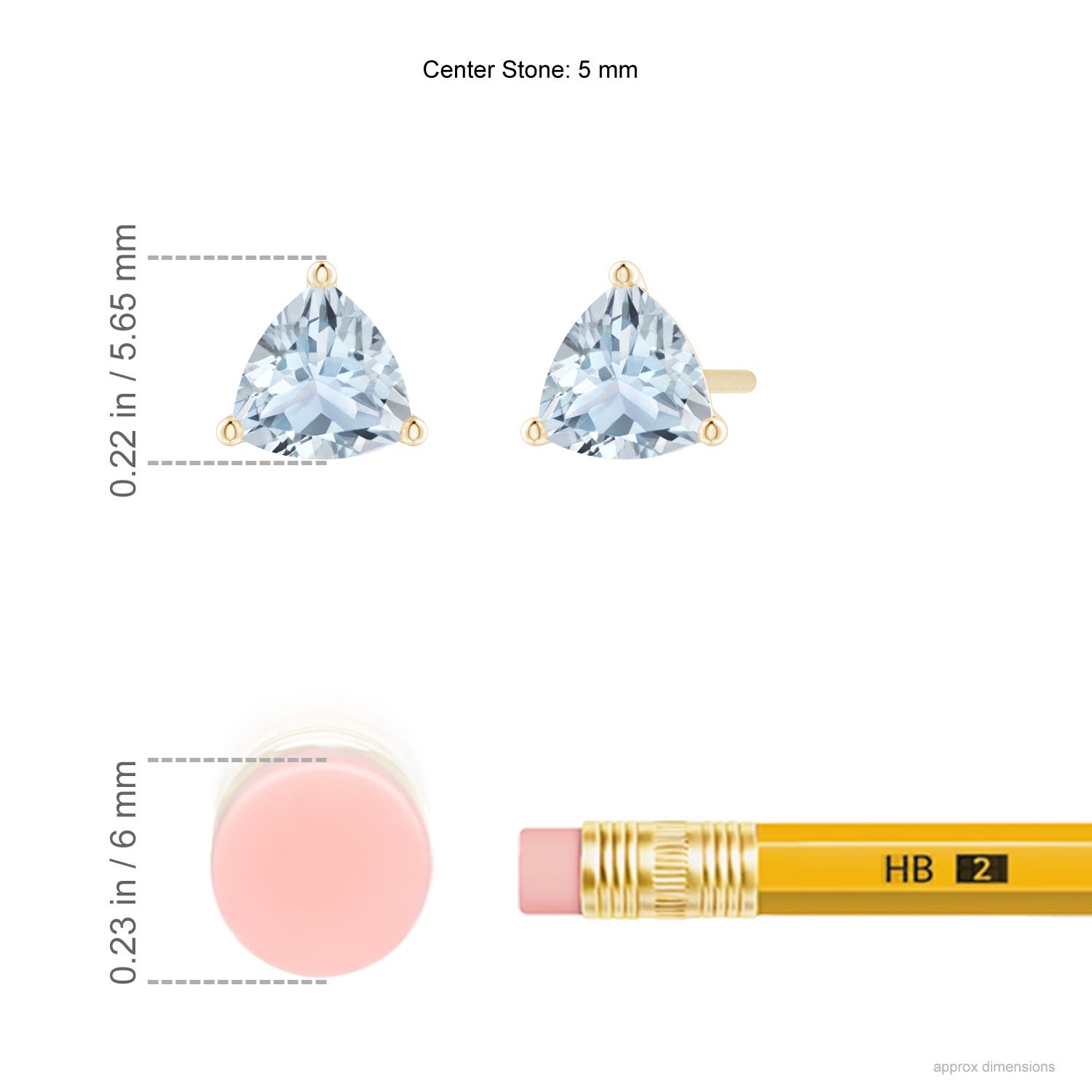 A - Aquamarine / 0.7 CT / 14 KT Yellow Gold