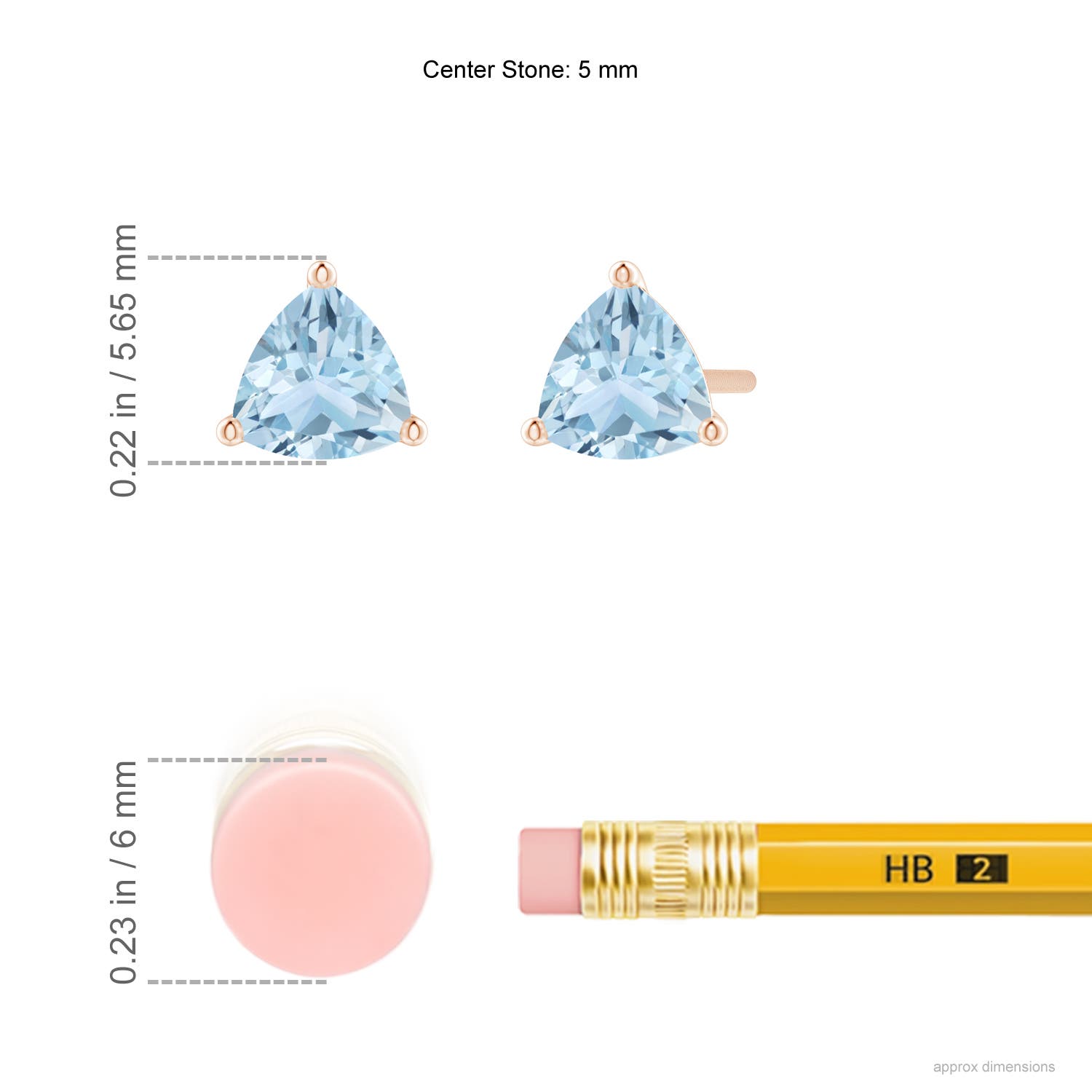 AA - Aquamarine / 0.7 CT / 14 KT Rose Gold