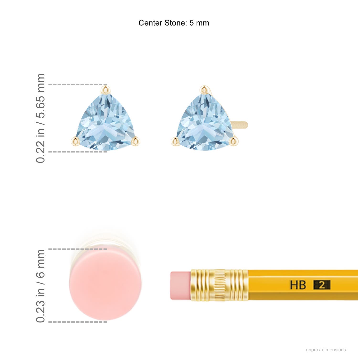 AA - Aquamarine / 0.7 CT / 14 KT Yellow Gold