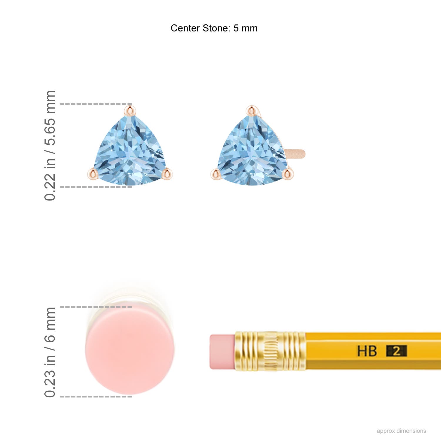 AAA - Aquamarine / 0.7 CT / 14 KT Rose Gold