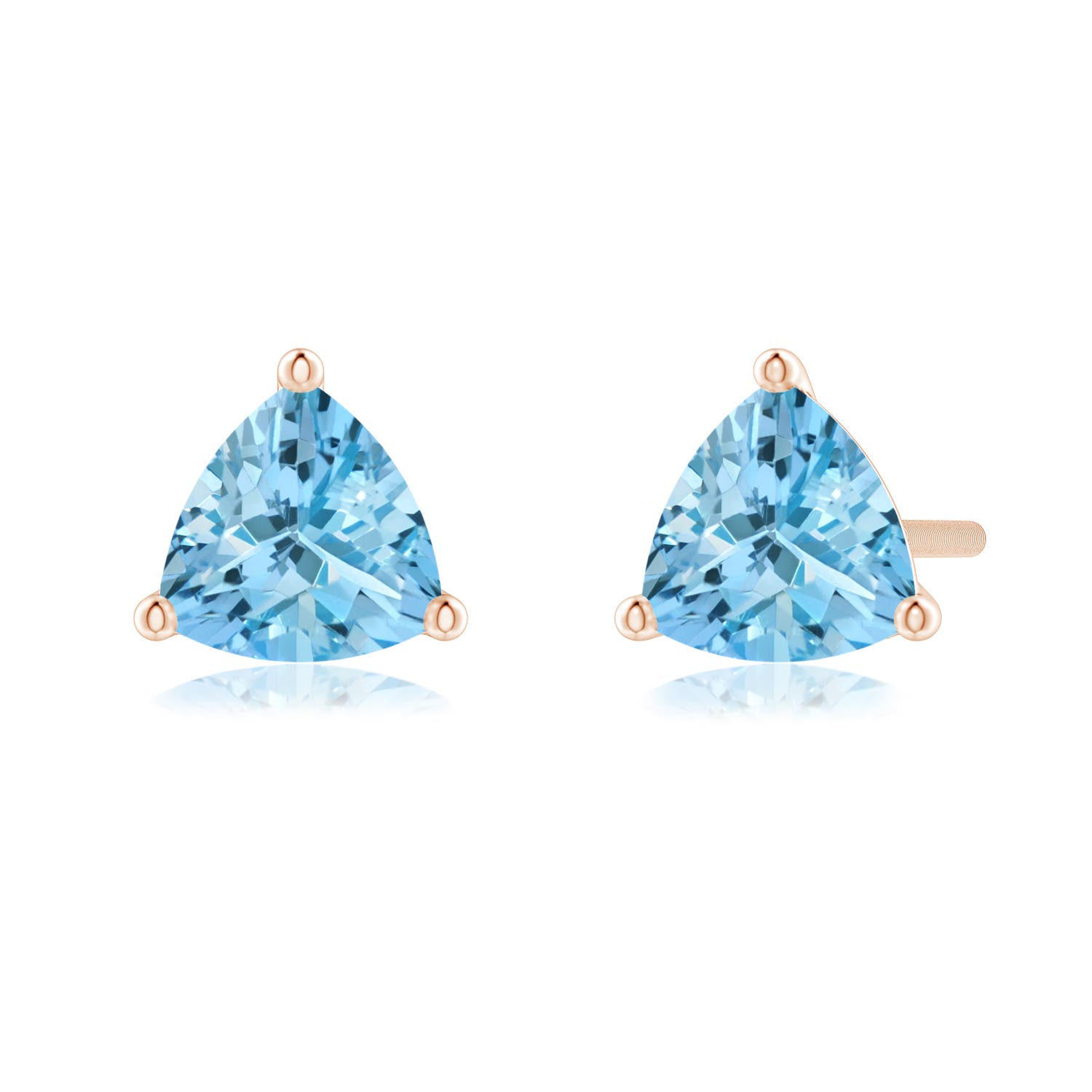 AAAA - Aquamarine / 0.7 CT / 14 KT Rose Gold