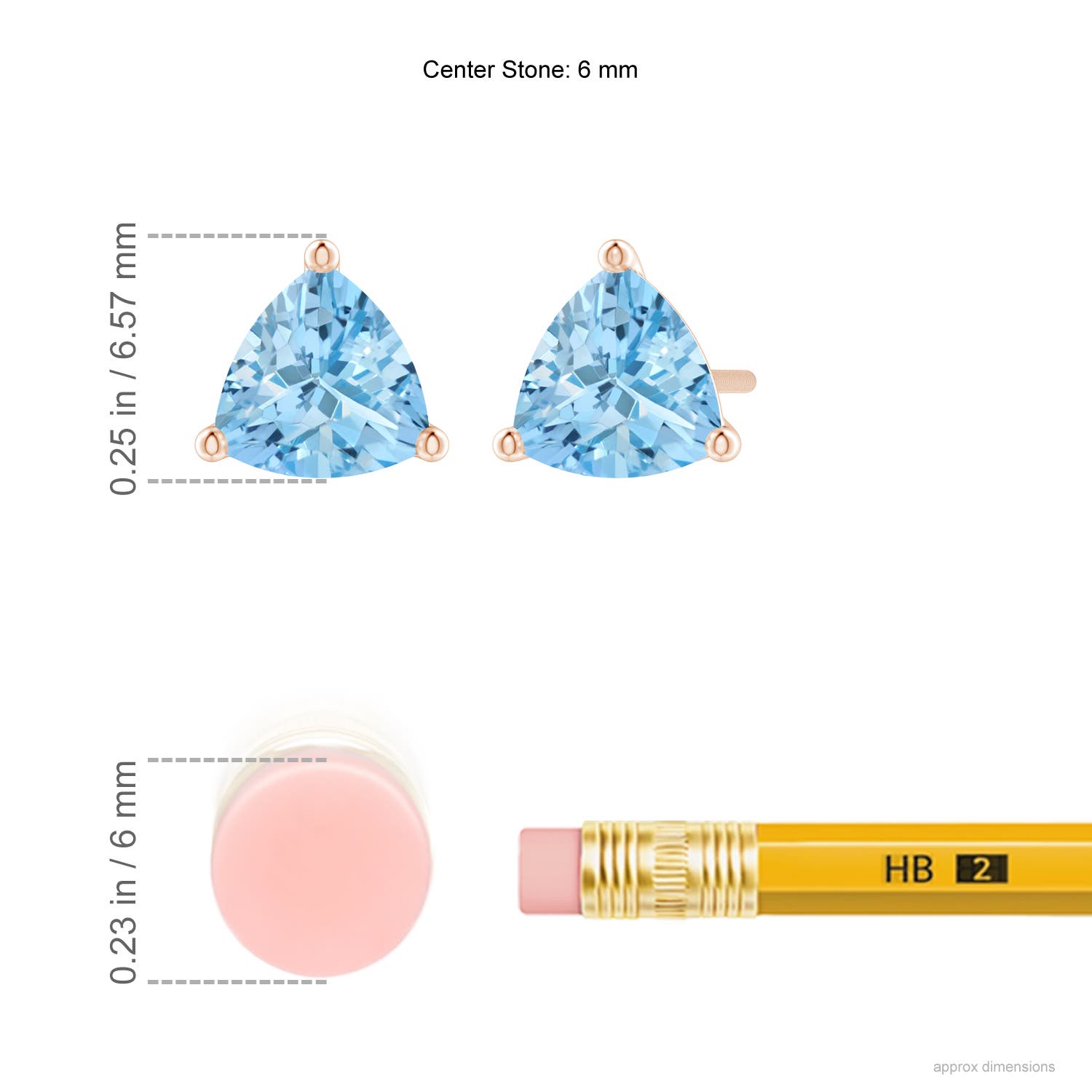 AAAA - Aquamarine / 1.2 CT / 14 KT Rose Gold