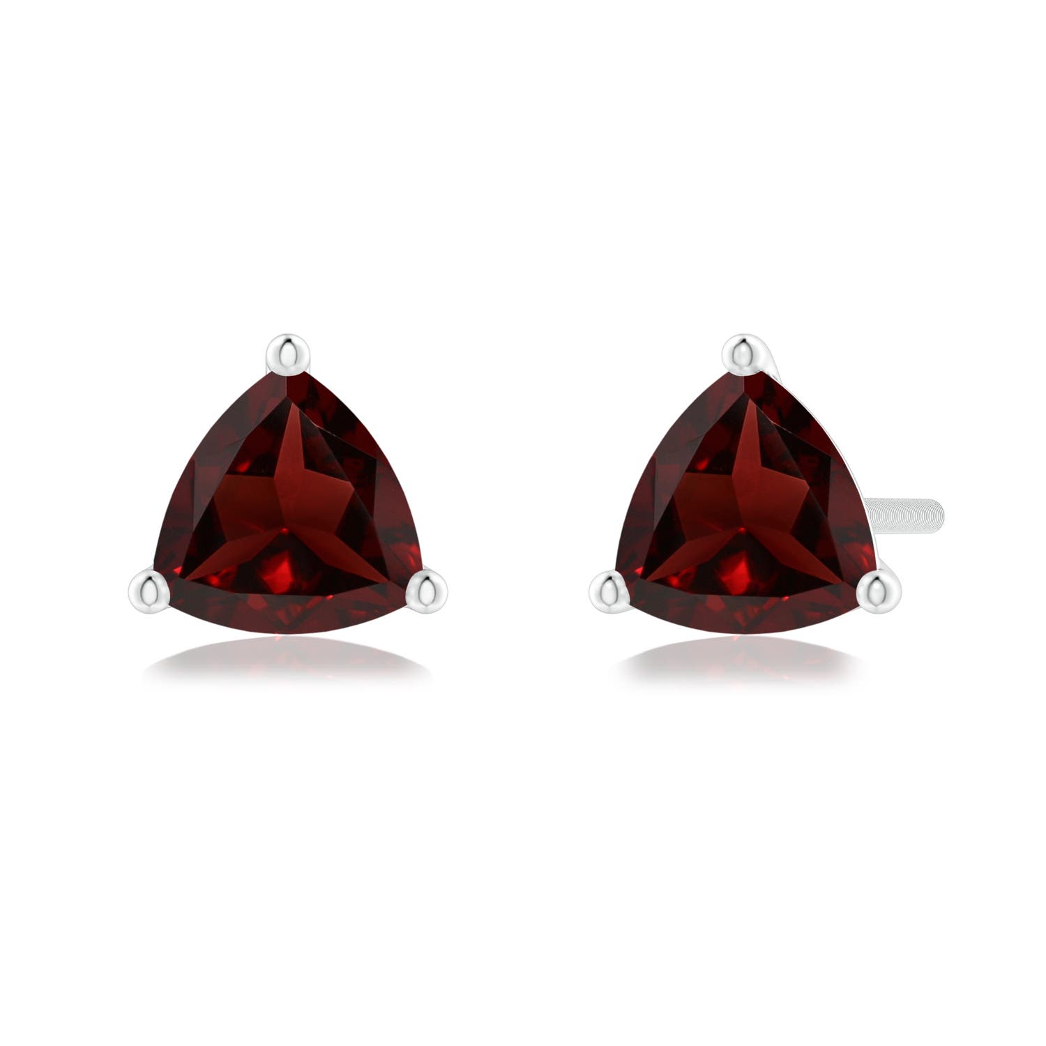 AA - Garnet / 1 CT / 14 KT White Gold