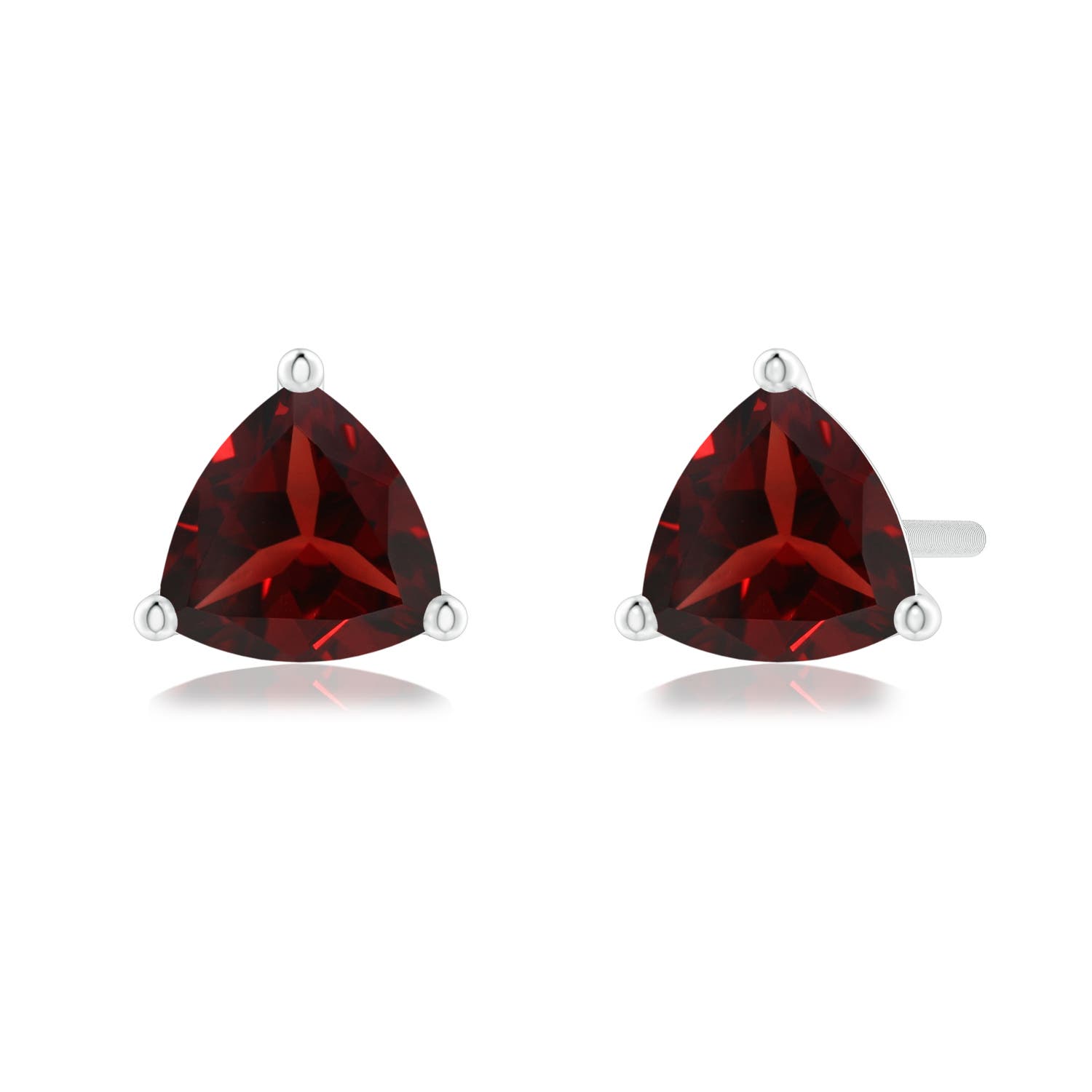 AAA - Garnet / 1 CT / 14 KT White Gold