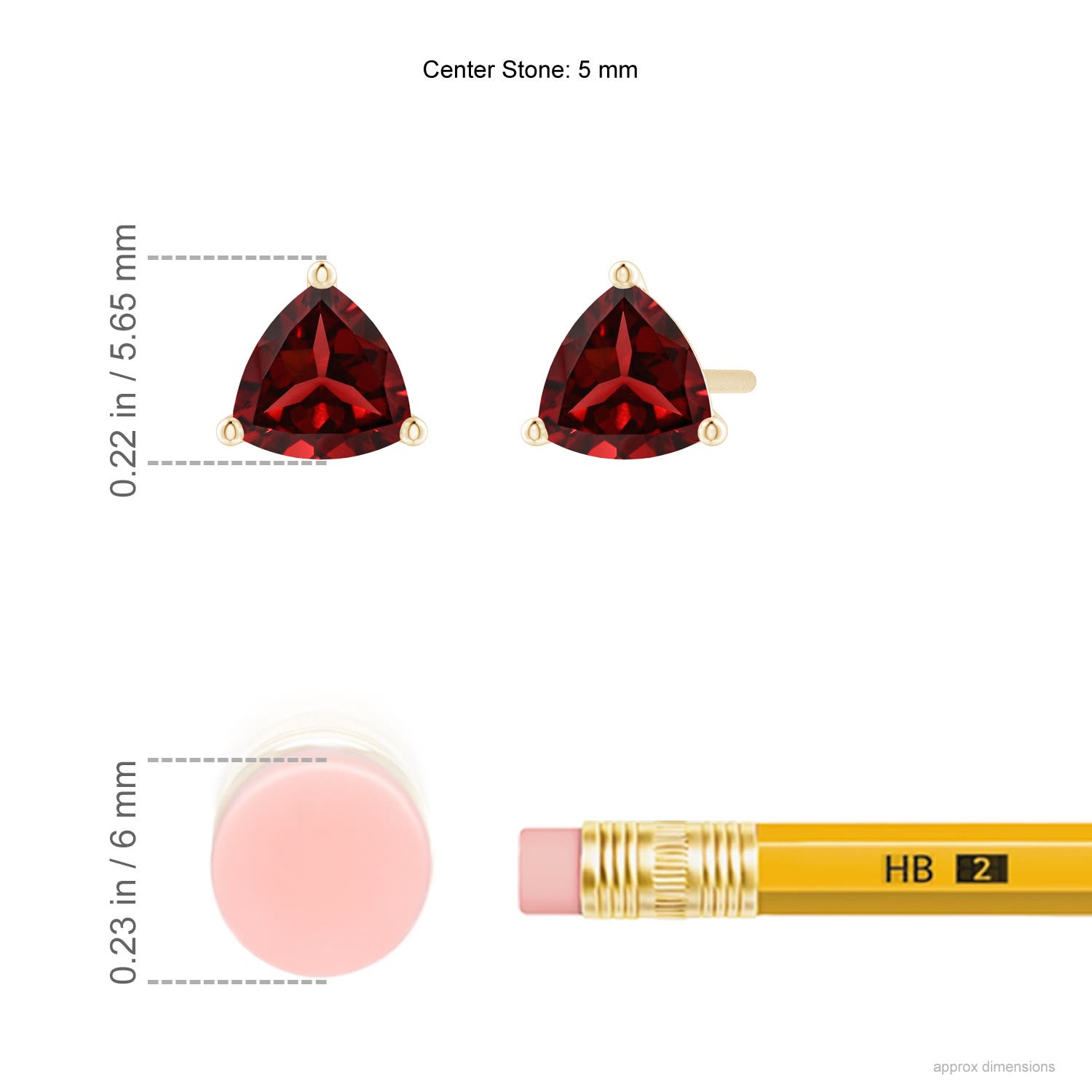 AAAA - Garnet / 1 CT / 14 KT Yellow Gold