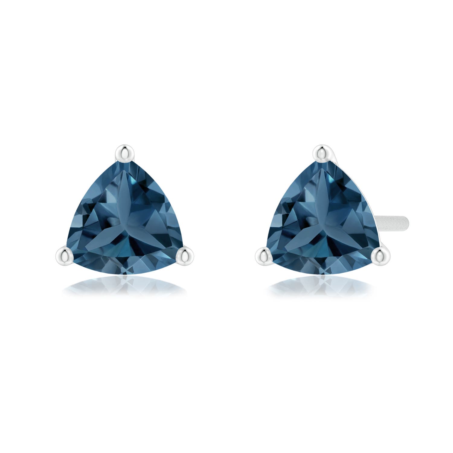 A - London Blue Topaz / 1 CT / 14 KT White Gold