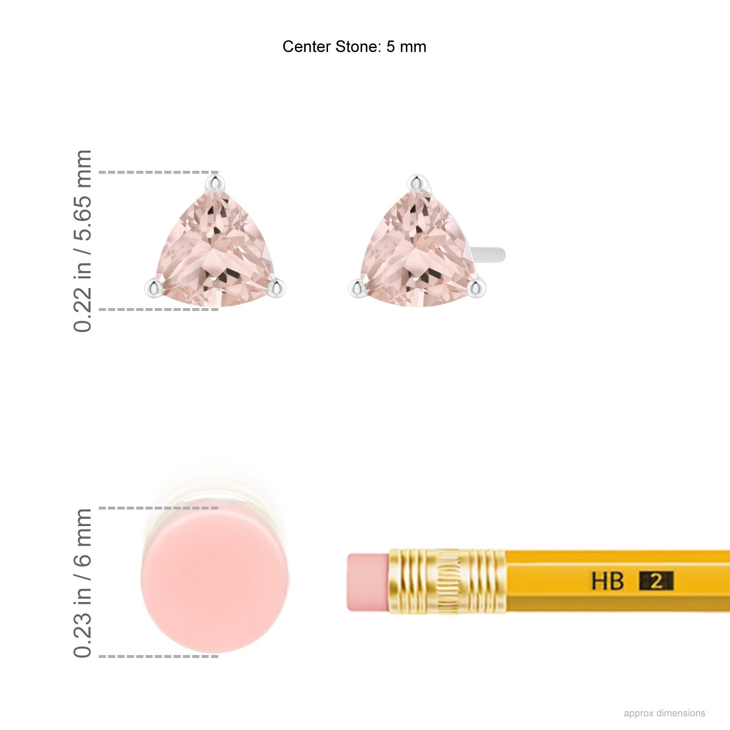 A - Morganite / 0.7 CT / 14 KT White Gold