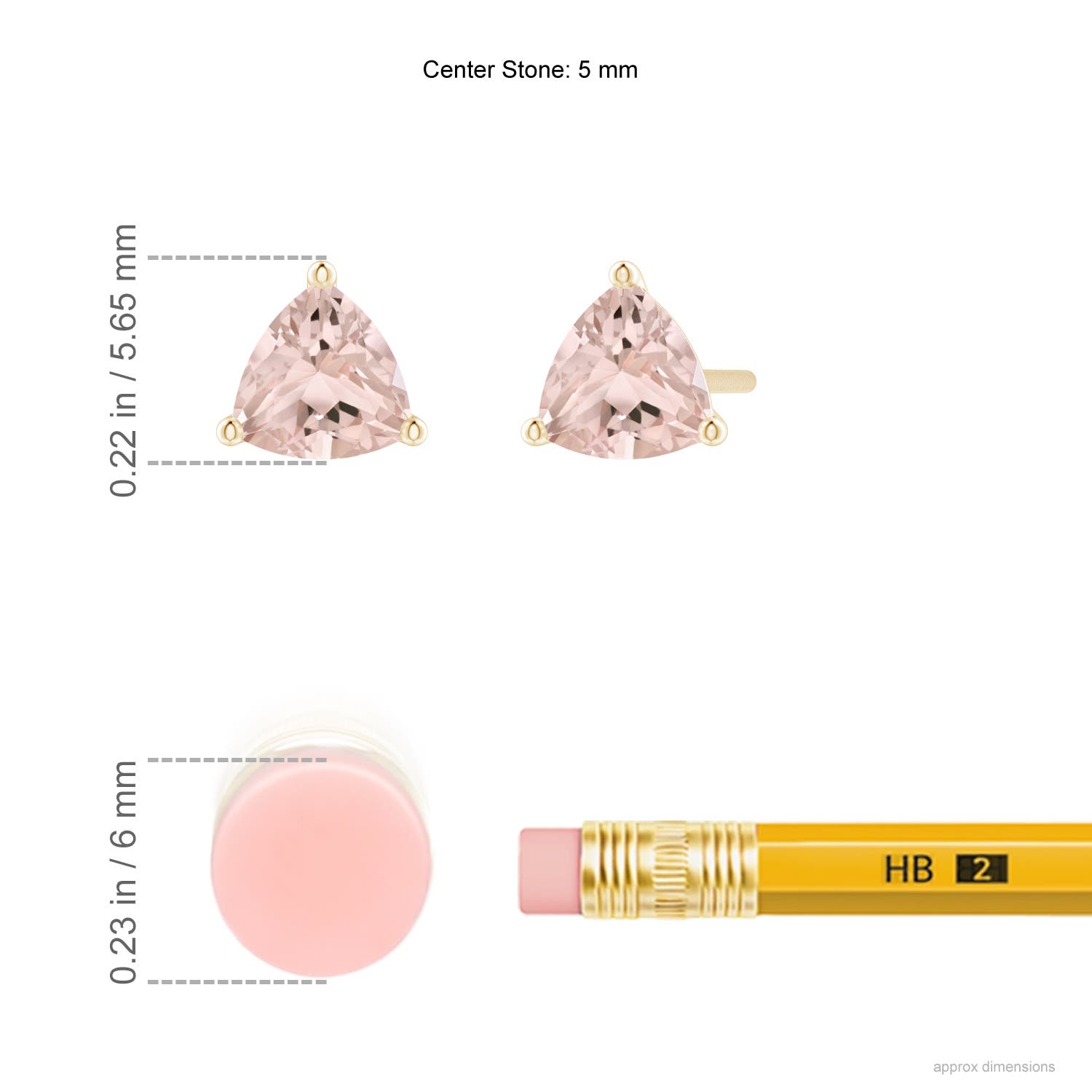 A - Morganite / 0.7 CT / 14 KT Yellow Gold