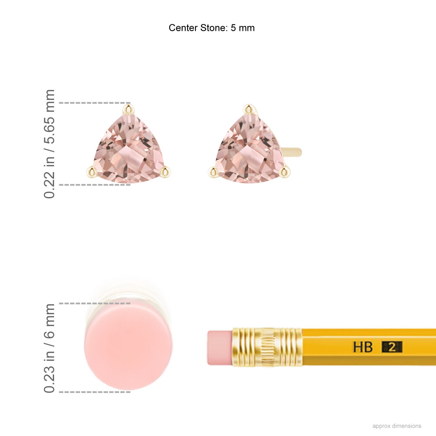 AAA - Morganite / 0.7 CT / 14 KT Yellow Gold