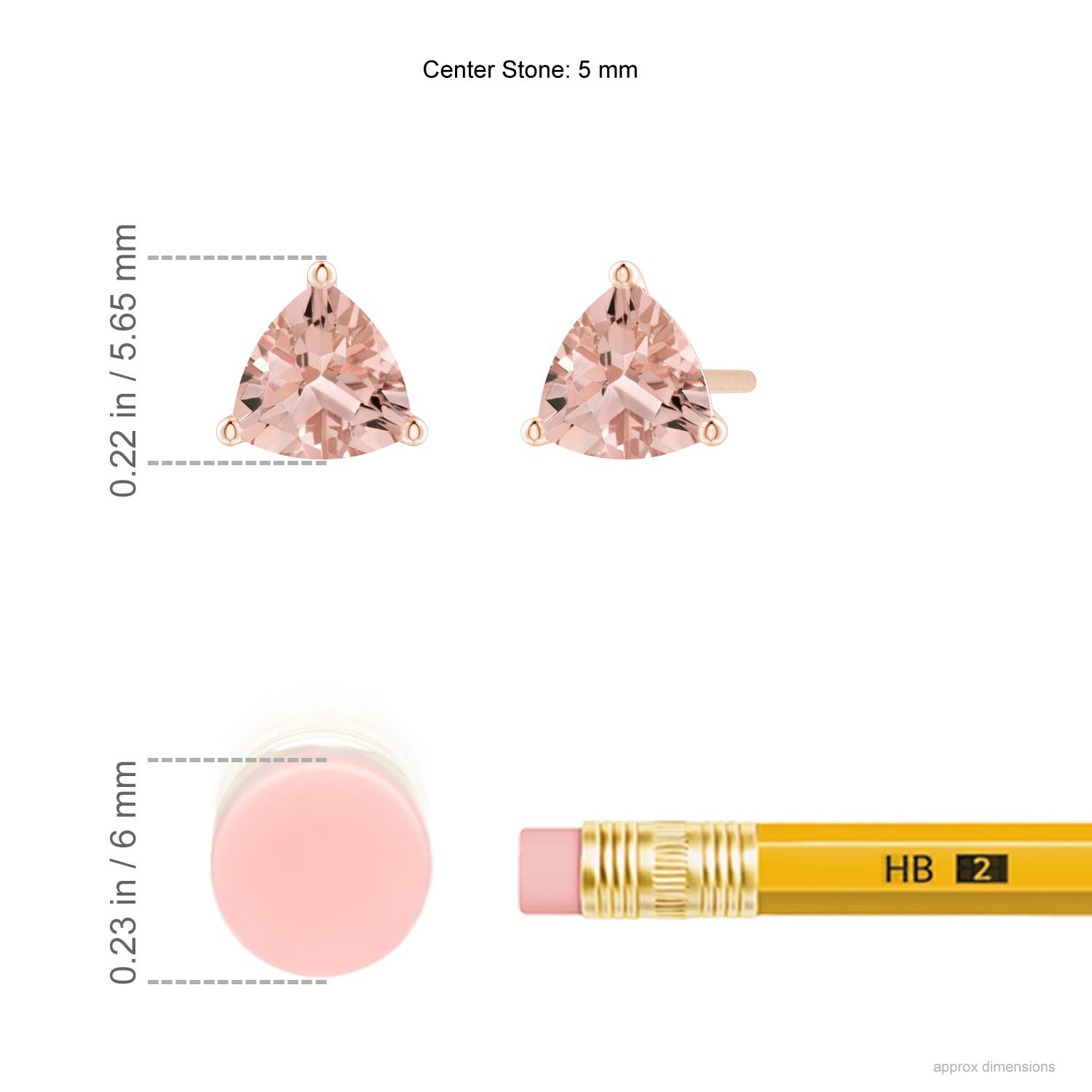 AAAA - Morganite / 0.7 CT / 14 KT Rose Gold