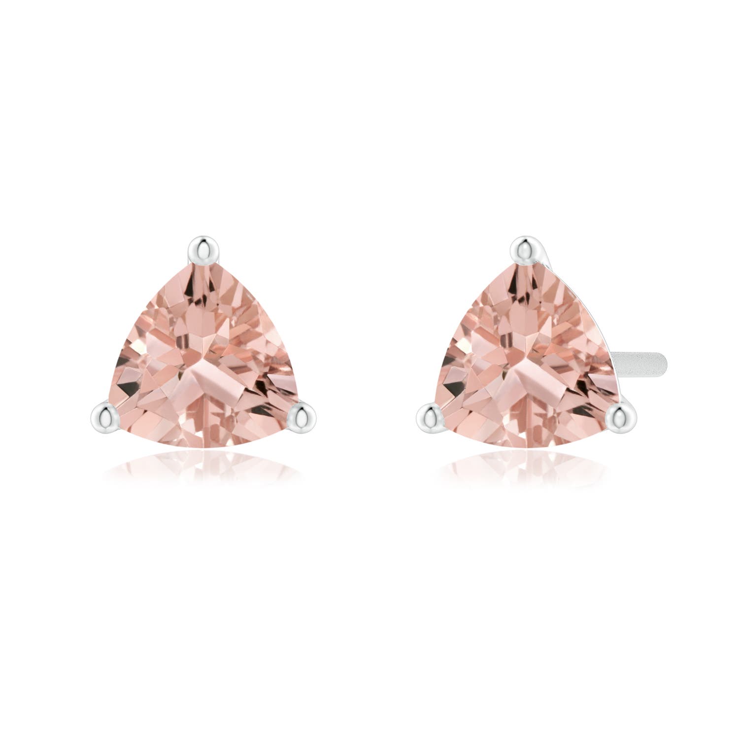 AAAA - Morganite / 0.7 CT / 14 KT White Gold