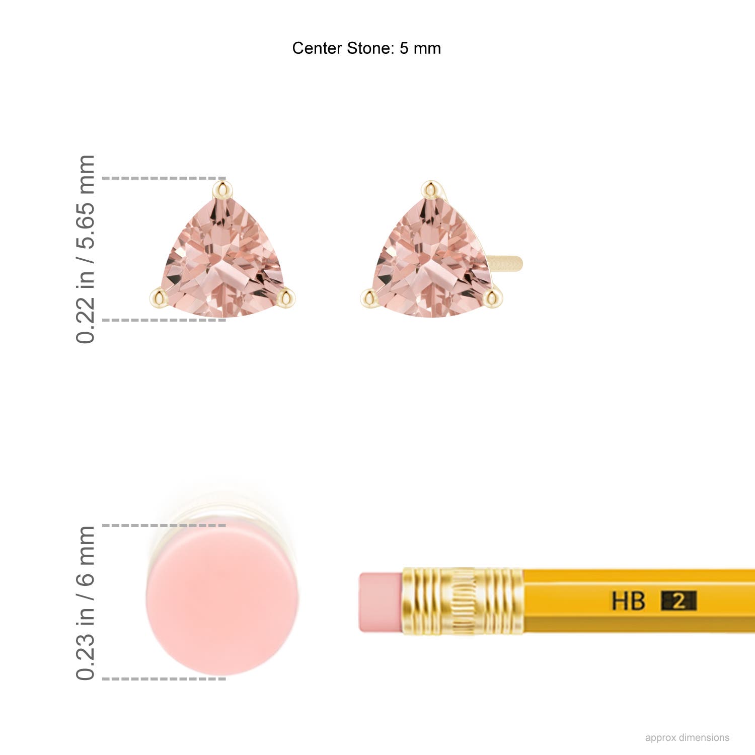 AAAA - Morganite / 0.7 CT / 14 KT Yellow Gold