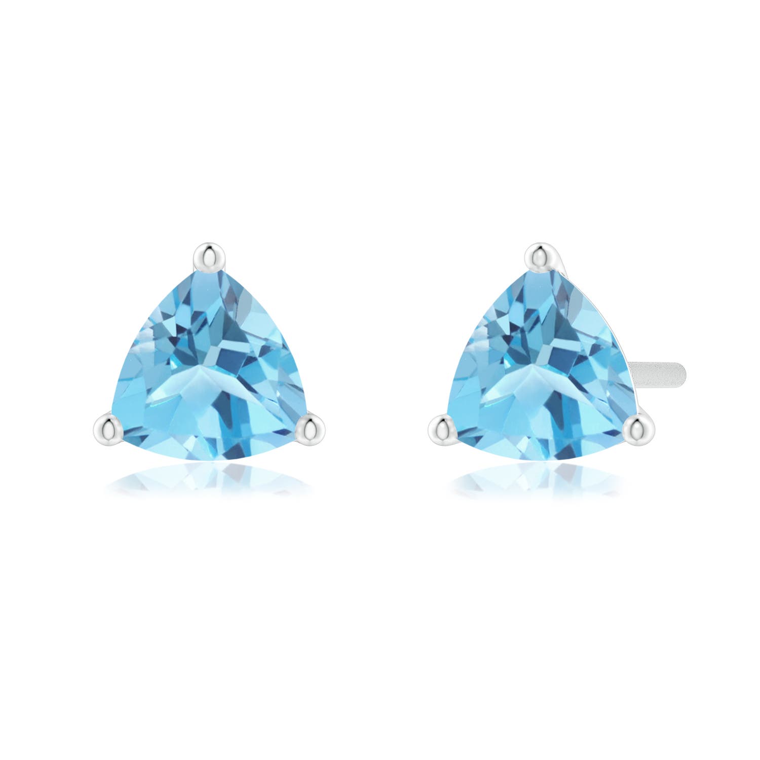 A - Swiss Blue Topaz / 1 CT / 14 KT White Gold