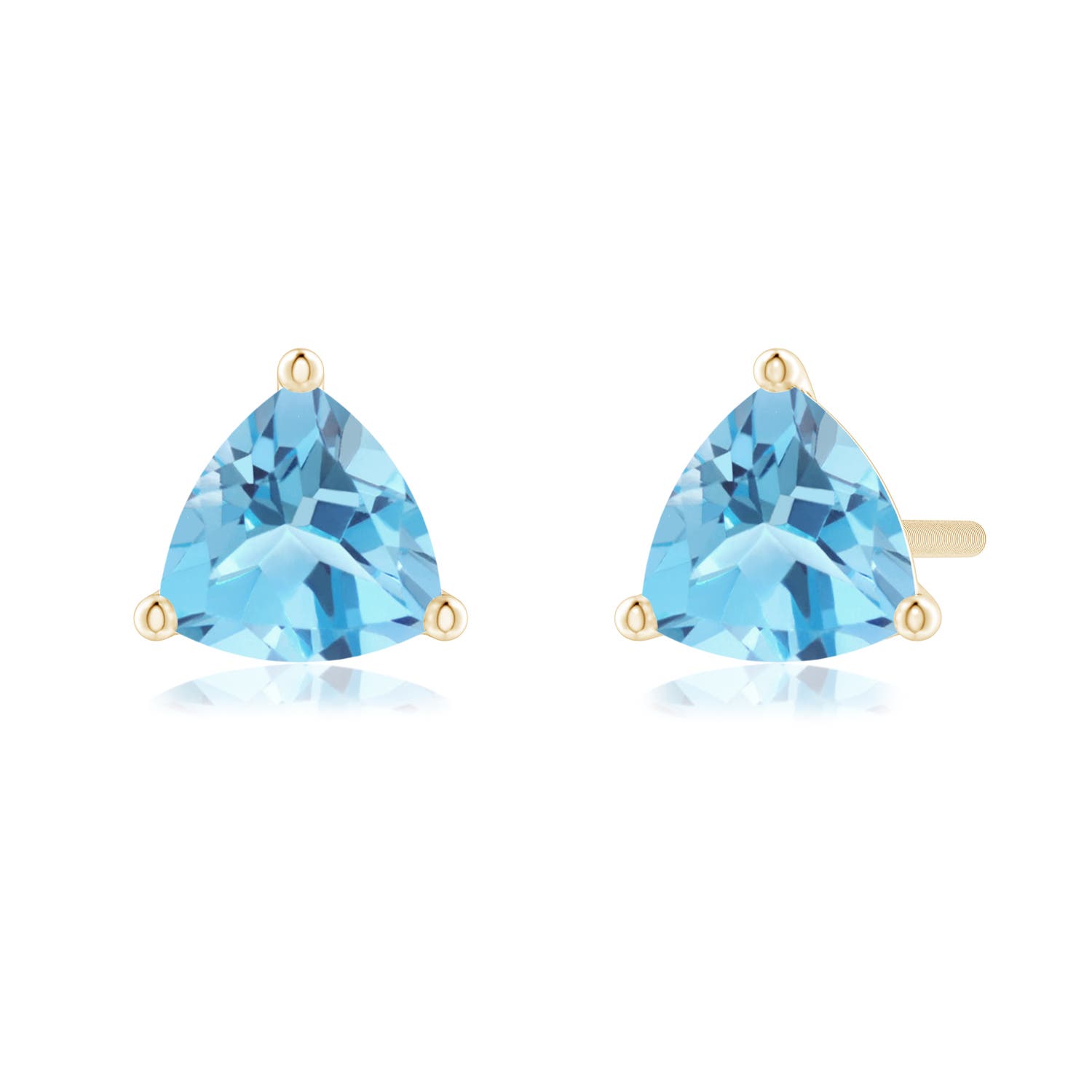 A - Swiss Blue Topaz / 1 CT / 14 KT Yellow Gold