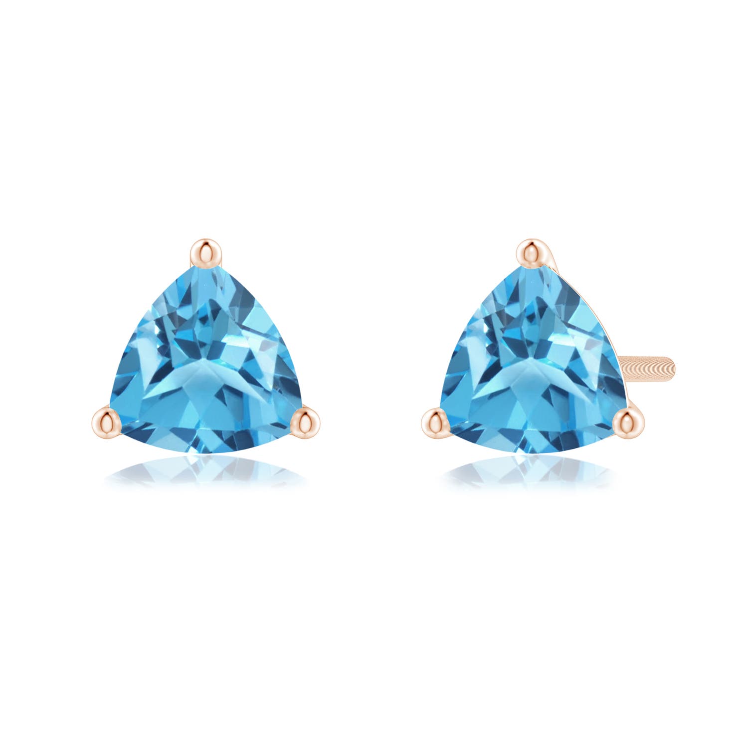 AA - Swiss Blue Topaz / 1 CT / 14 KT Rose Gold