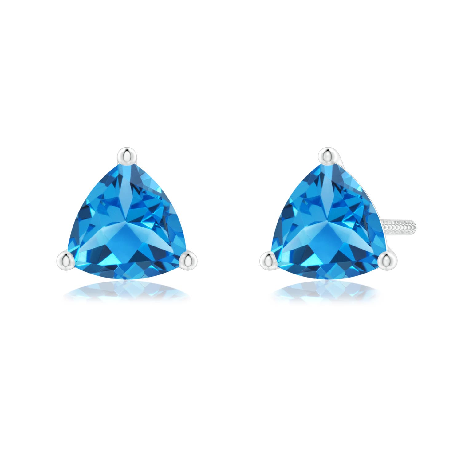 AAAA - Swiss Blue Topaz / 1 CT / 14 KT White Gold