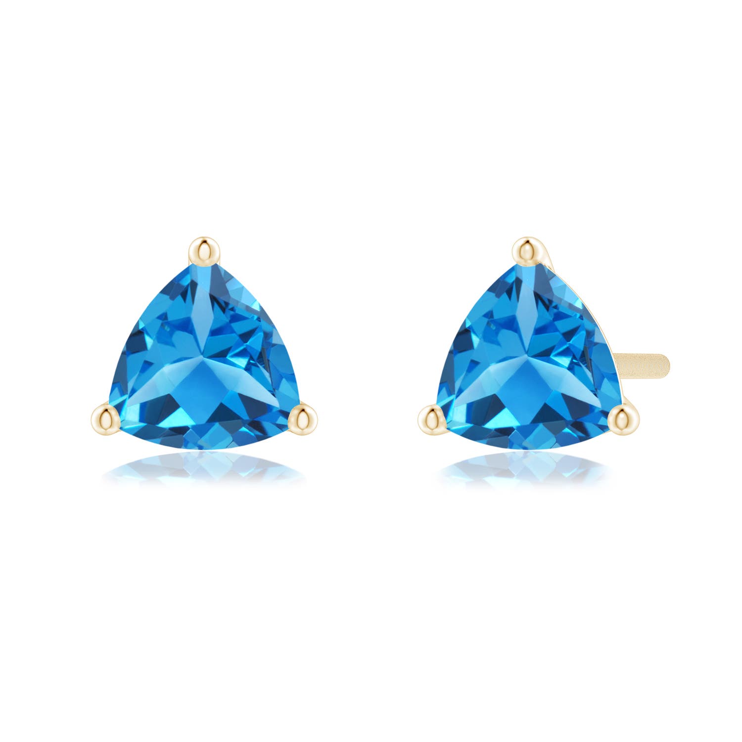 AAAA - Swiss Blue Topaz / 1 CT / 14 KT Yellow Gold