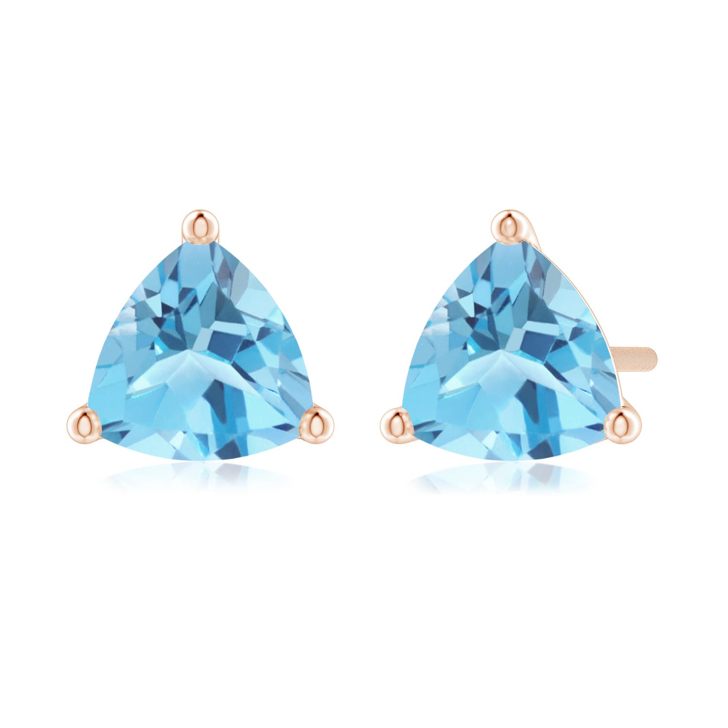 A - Swiss Blue Topaz / 1.8 CT / 14 KT Rose Gold