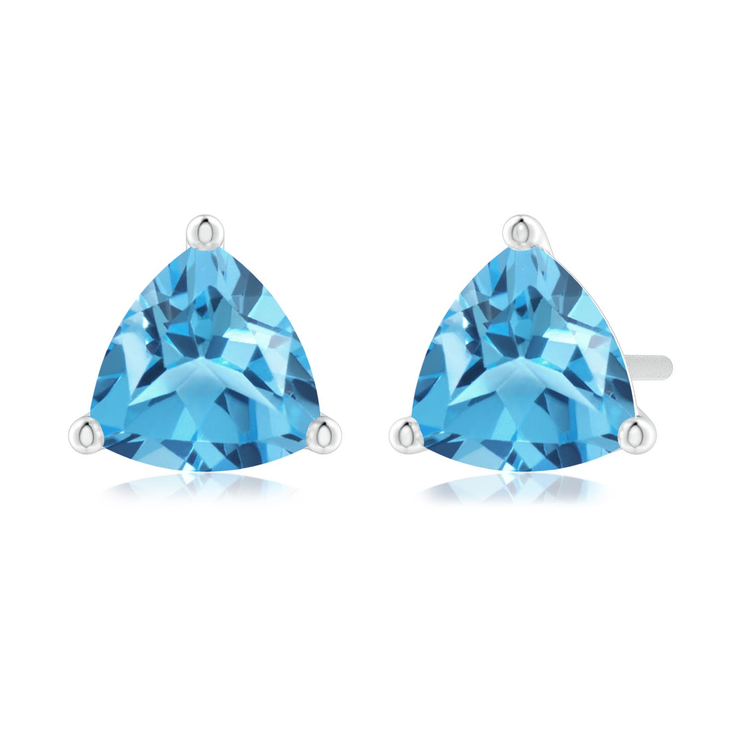 AA - Swiss Blue Topaz / 1.8 CT / 14 KT White Gold