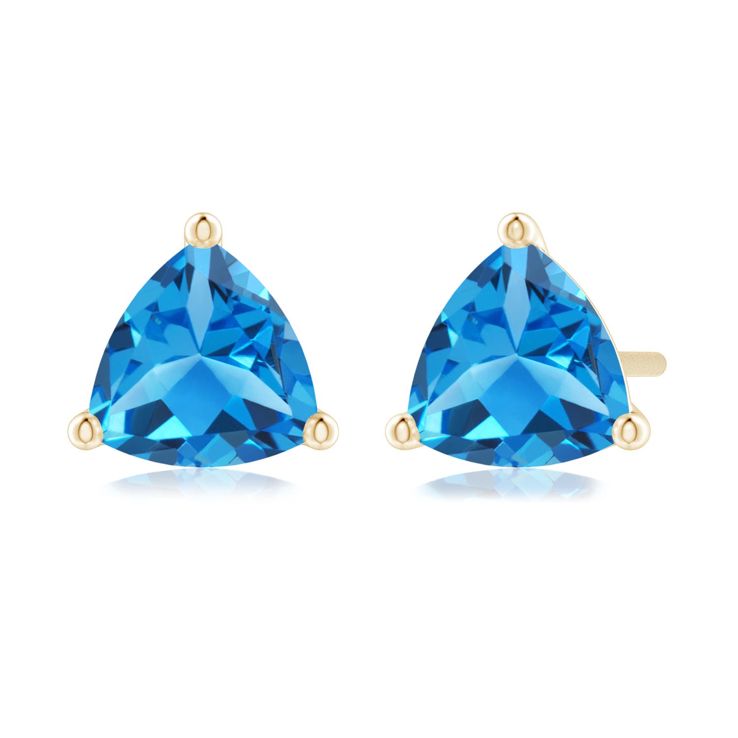 AAAA - Swiss Blue Topaz / 1.8 CT / 14 KT Yellow Gold