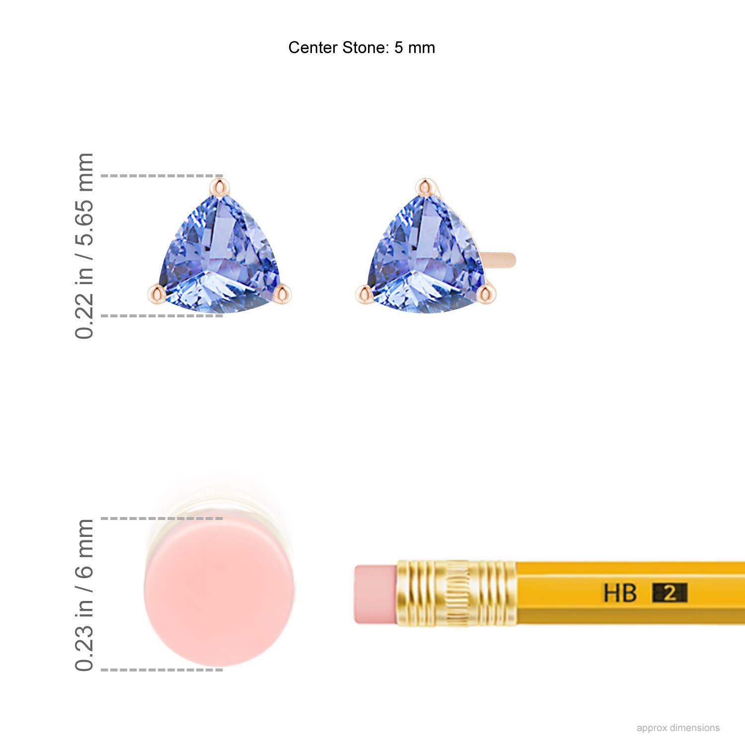 A - Tanzanite / 0.8 CT / 14 KT Rose Gold