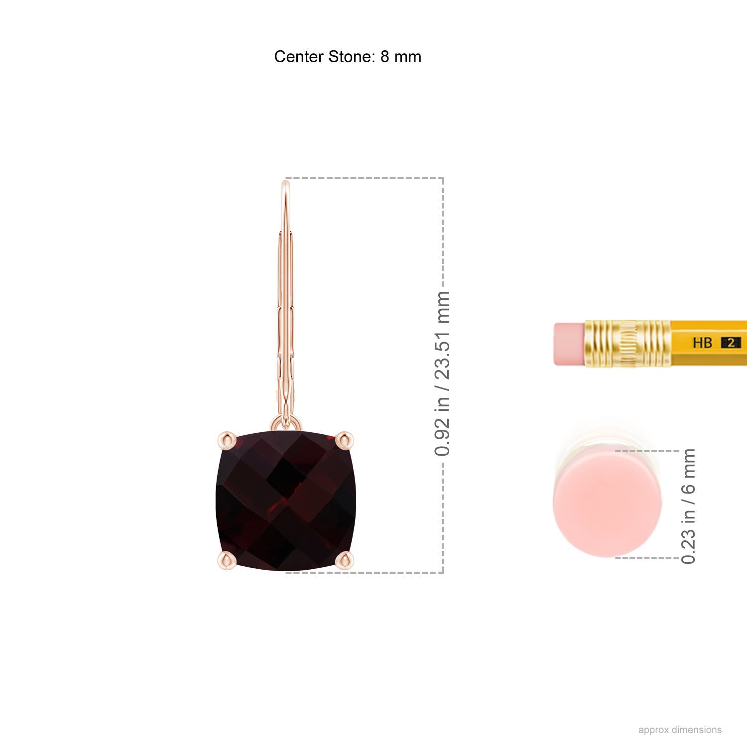 A - Garnet / 6.46 CT / 14 KT Rose Gold