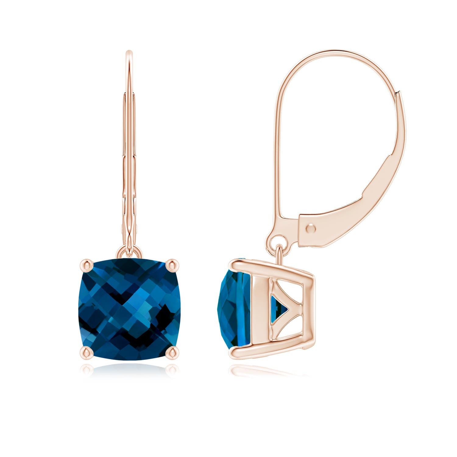 AAAA - London Blue Topaz / 3.7 CT / 14 KT Rose Gold