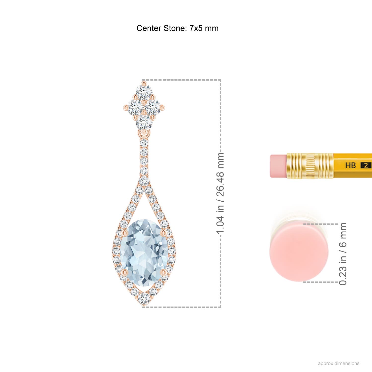 A - Aquamarine / 1.59 CT / 14 KT Rose Gold