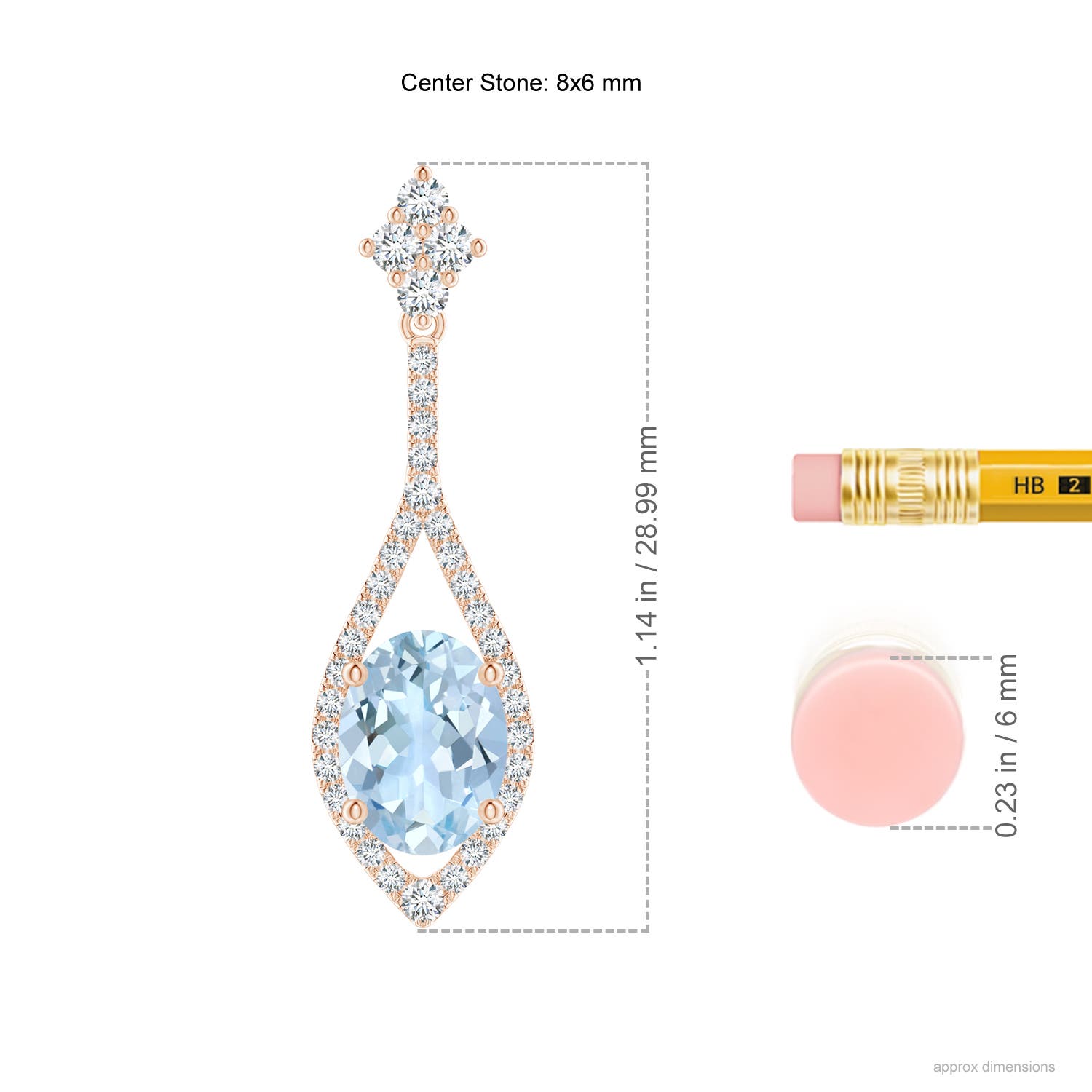 AA - Aquamarine / 2.55 CT / 14 KT Rose Gold