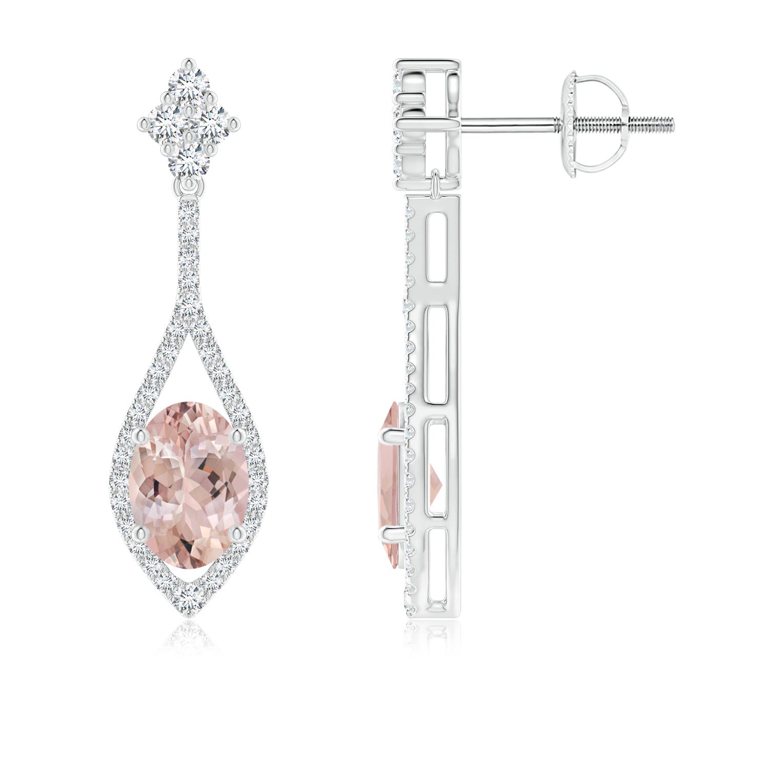 AA - Morganite / 1.79 CT / 14 KT White Gold